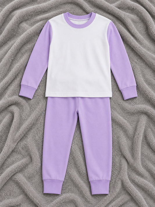 Personalised Lilac Children's Pyjamas | Custom Kids Pyjamas