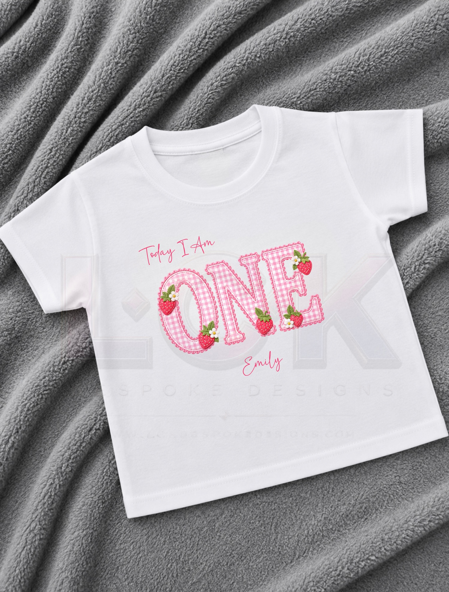 Personalised Strawberry Birthday T-Shirt | Custom Any Age Birthday Top