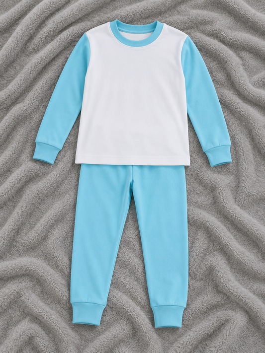 Personalised Blue Children's Pyjamas | Custom Kids Pyjamas