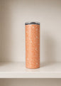 Peach Sparkle 20oz Skinny Tumbler | Ready to Post | Glitter Effect Travel Cup Gift for Her