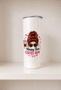 Messy Bun Coffee Run 20oz Skinny Tumbler | Ready to Post | Coffee Lover Travel Cup Gift for Her