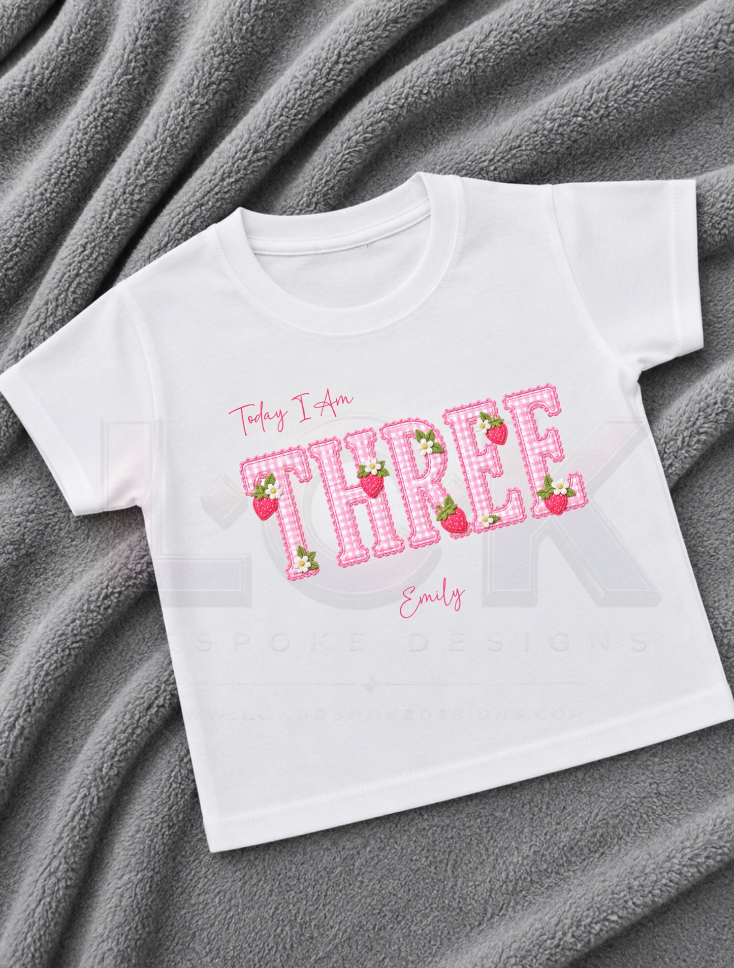 Personalised Strawberry Birthday T-Shirt | Custom Any Age Birthday Top