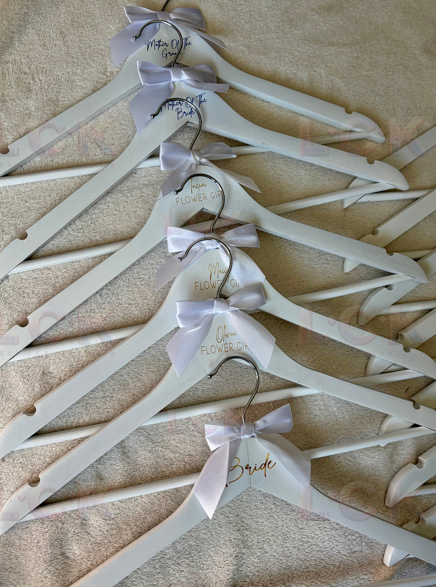 Personalised Wedding Hangers UK | Bridal Party Hangers with Names