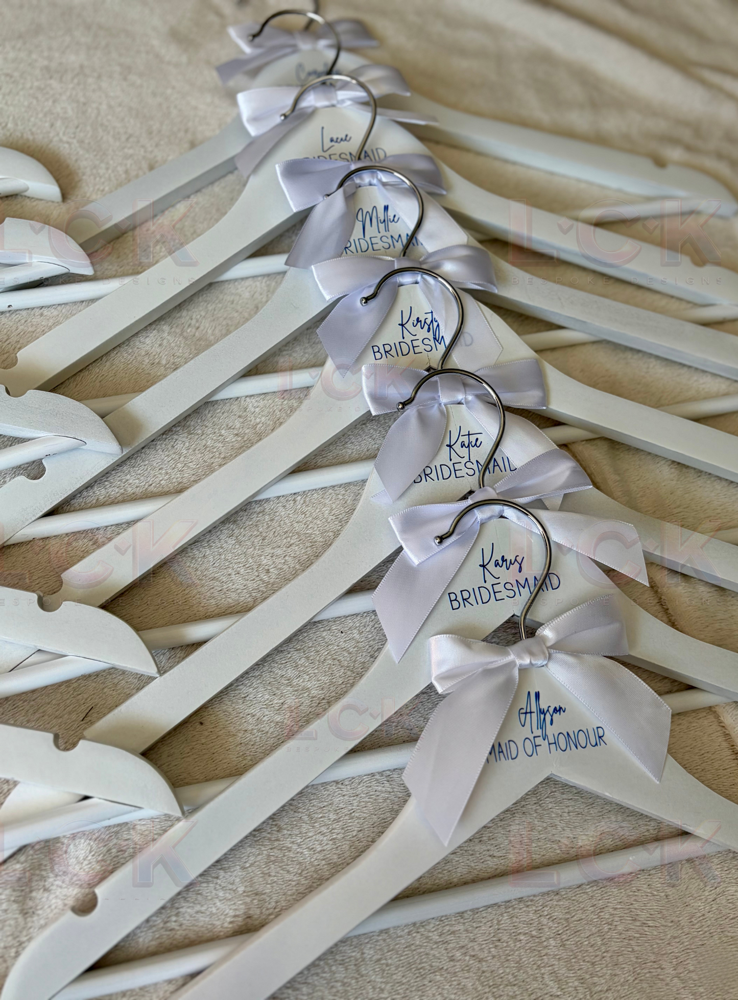 Personalised Wedding Hangers UK | Bridal Party Hangers with Names