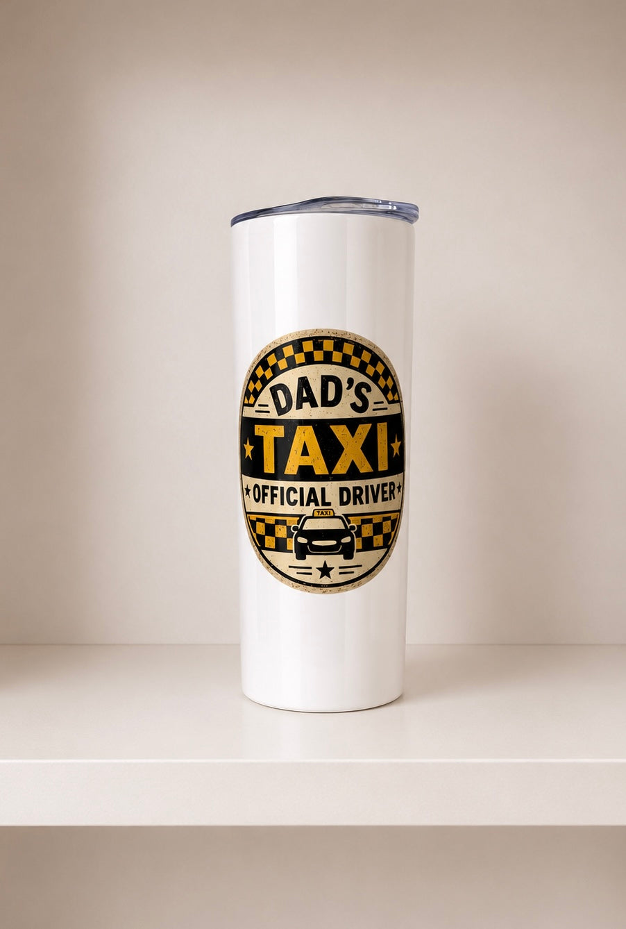 Dad's Taxi Official Driver 20oz Skinny Tumbler | Ready to Post | Funny Gift for Dad