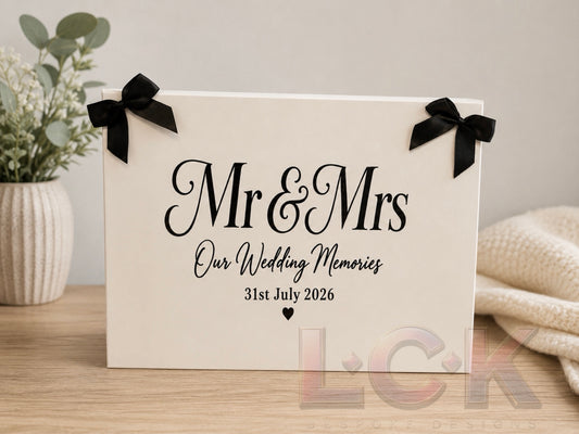 Personalised Wedding Memory Box | Mr & Mrs Keepsake Box | Custom Wedding Gift