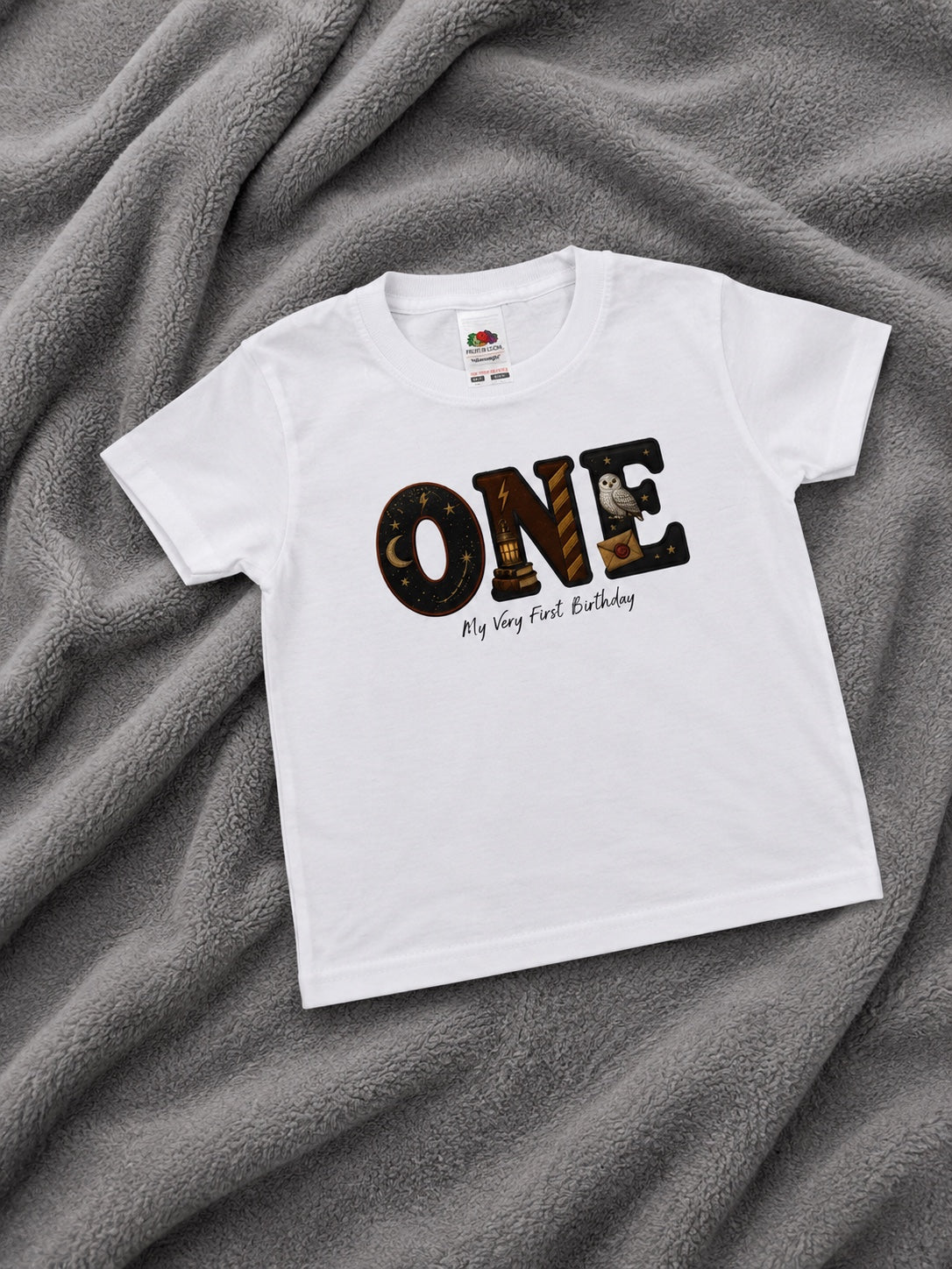 Harry Potter Inspired Birthday T-Shirt – One My Very First Birthday – Size 1-2 Years
