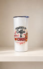 Powered By Coffee & Chaos 16oz Tumbler | Ready to Post | Coffee Lover Travel Cup Gift