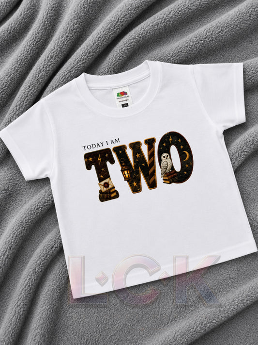 Harry Potter Inspired Birthday T-Shirt – One My Very First Birthday – Size 2-3 Years