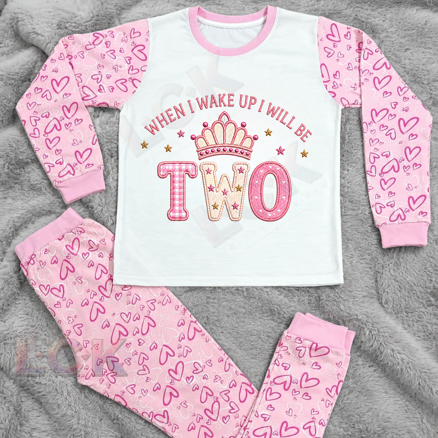 Personalised "When I Wake Up I Will Be ... " Princess Pyjamas | Custom Birthday Pyjamas for Girls
