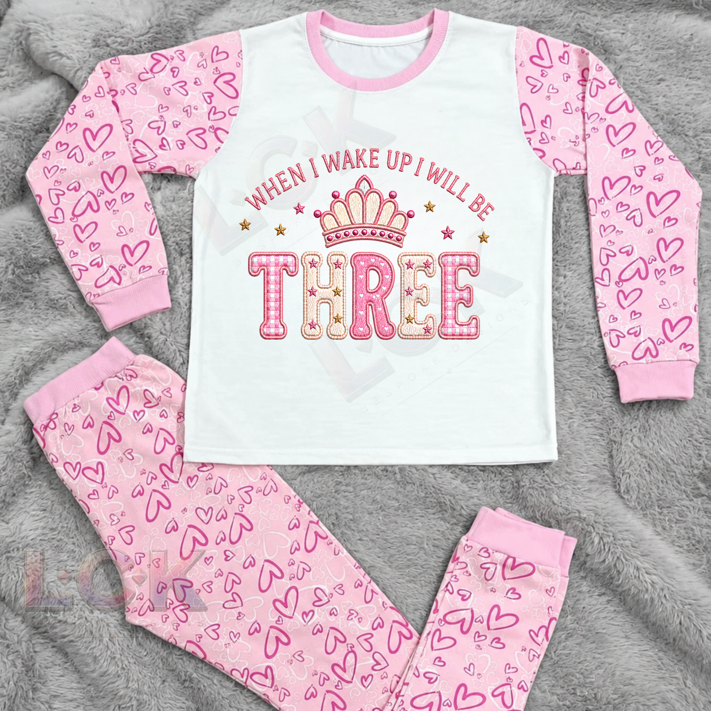 Personalised "When I Wake Up I Will Be ... " Princess Pyjamas | Custom Birthday Pyjamas for Girls