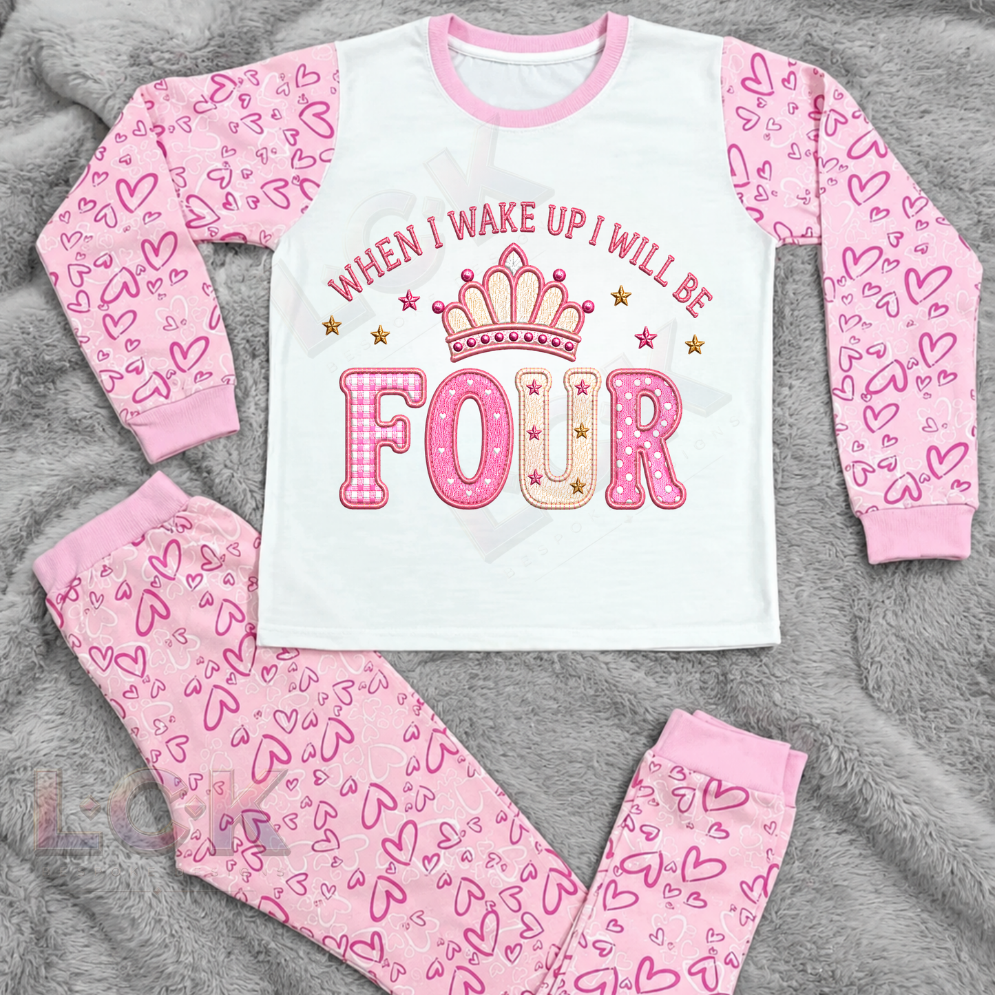 Personalised "When I Wake Up I Will Be ... " Princess Pyjamas | Custom Birthday Pyjamas for Girls