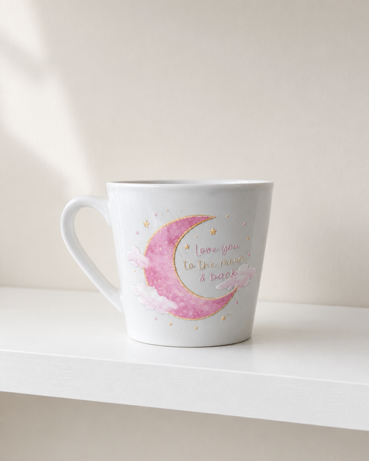 Love You to the Moon & Back Tapered Latte Mug | Ready to Dispatch