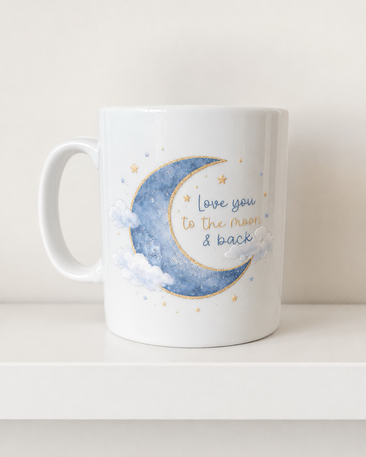 Love You to the Moon & Back Straight Mug | Ready to Dispatch