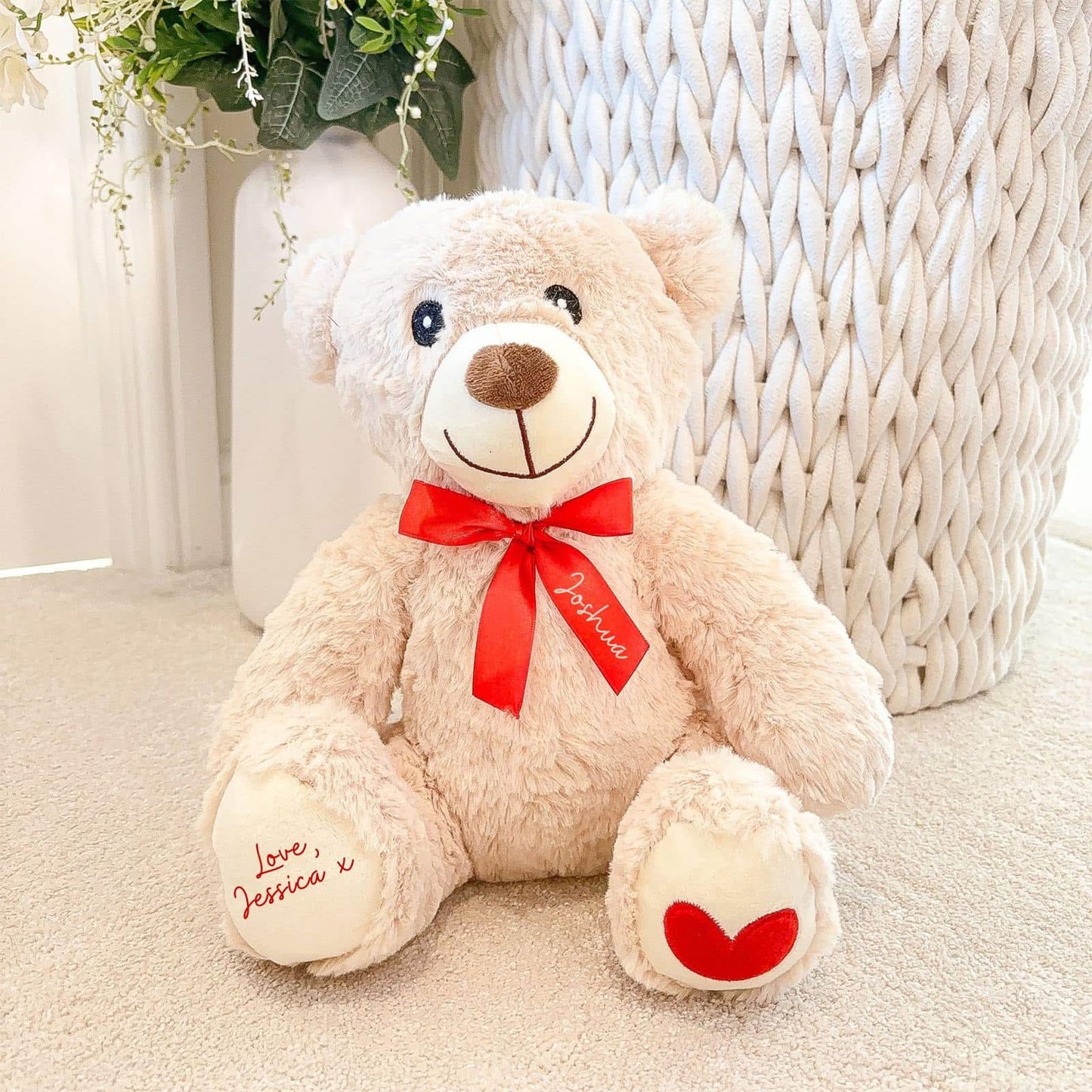 Pink/Red Teddy Bear