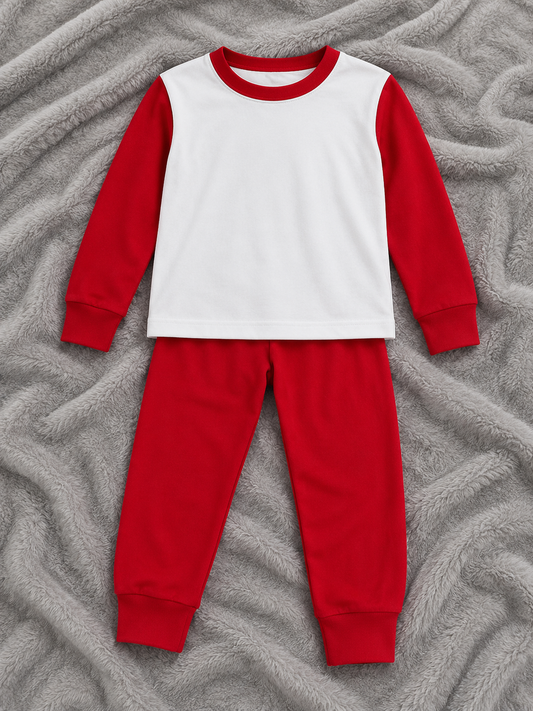 Personalised Red Children's Pyjamas | Custom Kids Pyjamas