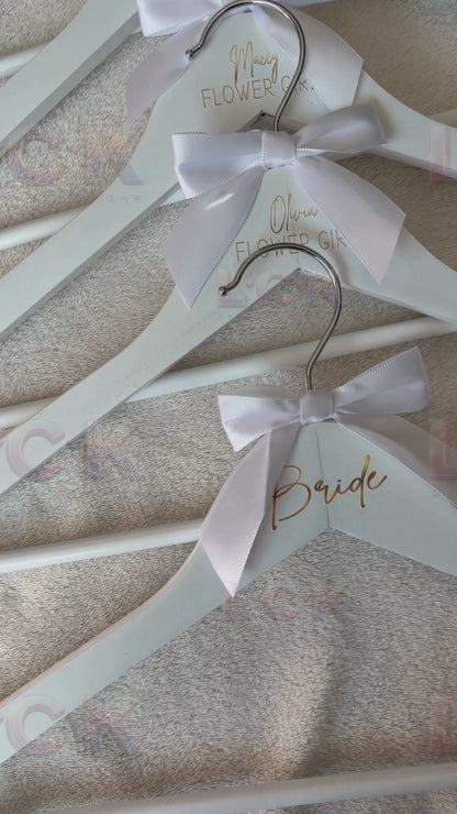 Personalised Wedding Hangers UK | Bridal Party Hangers with Names